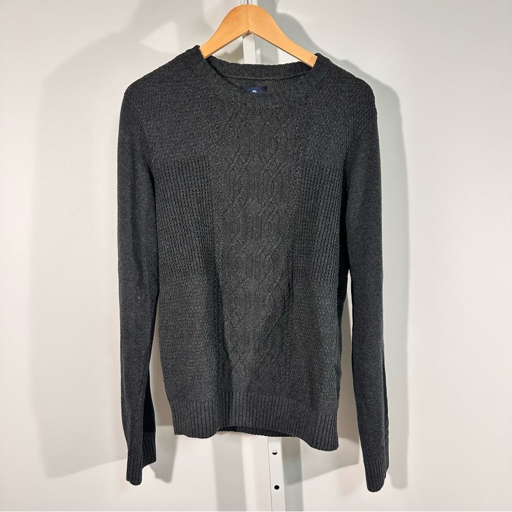 Ben Sherman Textured Crewneck Sweater Charcoal Gray Men’s medium